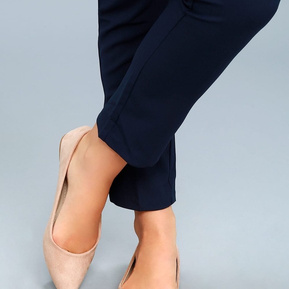 Lulus Shoes - New Lulu’s Holly Light Nude Suede Flats- 8 1/2